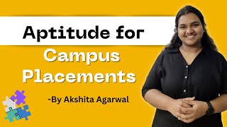 Aptitude Preparation for Placements 1 Introduction  Why Aptitude Is Important For Placement [upl. by Ehttam214]