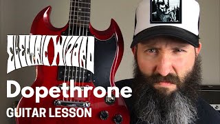 Electric Wizard Guitar Lesson w TAB  Dopethrone  B Standard Tuning [upl. by Terryn754]