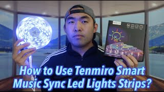 How to Use Tenmiro Smart Music Sync Led Lights Strips [upl. by Lleirbag]