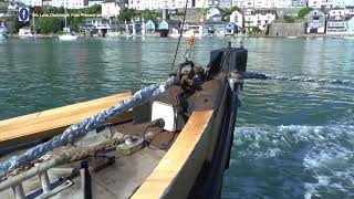 The Lower Ferry on the river Dart Dartmouth UK [upl. by Yoreel598]