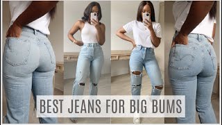 BEST JEANS FOR BIG BUMS  ZARA HampM [upl. by Ohl]