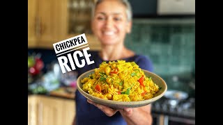 VEG RICE  Chickpeas paneer masala rice  VEGAN RICE  15 minute meal  withme  Food with Chetna [upl. by Reube]