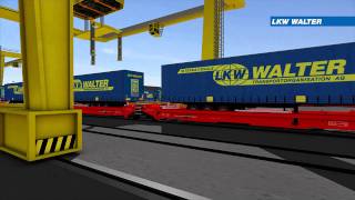 LKW WALTER Combined Transport RailRoad 3D Animation [upl. by Frankie]