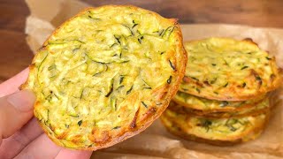 Galettes de Courgettes  2 Ingrédients  SANS FARINE NI OEUFS NI FROMAGE [upl. by Rhodes64]