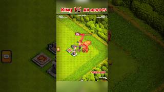 King vs All heroes clash of clans clashofclans coc gaming supercell clashroyale shorts [upl. by Atena]