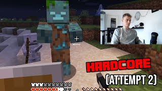 Minecraft HARDCORE Episode 1 Attempt 2 [upl. by Airretal]