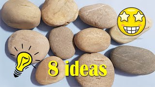 8 COOL Crafts made from Rocks Pebbles amp Stones  Pebble Crafts  CraftStack [upl. by Ahsitel724]