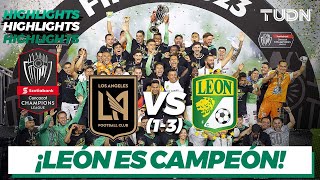 HIGHLIGHTS  LAFC 1vs3 León  CONCACHAMPIONS 2023  Final  TUDN [upl. by Enilegna47]