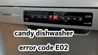 TutorialHow to fix a E02 error code on a candy dishwasher [upl. by Rehtaef]