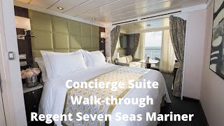 Concierge Suite Walkthrough I Regent Seven Seas Mariner [upl. by Ahcsropal]