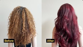 All Over Red Hair Transformation  Redken Color Gels Oils [upl. by Faxun706]