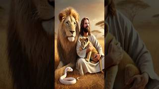 Jesus With The Lion Family edit jesuschrist jesús fe [upl. by Adina]