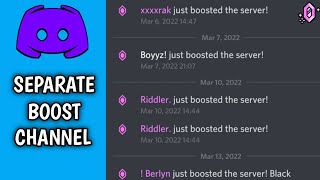 TUTORIAL Separate Boost Channel  Discord [upl. by Axe135]