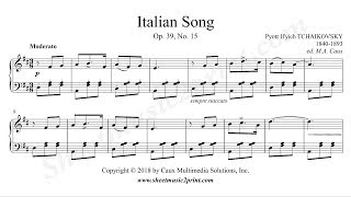 Tchaikovsky  Italian Song Op 39 No 15 [upl. by Yerffoj]