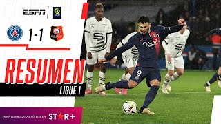 ¡AGÓNICO EMPATE PARISINO PARA SEGUIR CON 11 PUNTOS DE VENTAJA  PSG 11 Rennes  RESUMEN [upl. by Madge305]