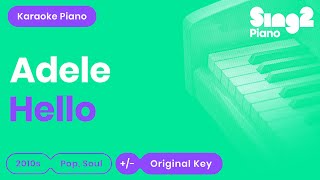 Adele  Hello Piano Karaoke [upl. by Notsruht735]