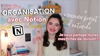 MON ORGANISATION avec NOTION  PARTAGE DE MES FICHES DE RÉVISION [upl. by Wicks]