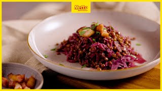 Linsen Rezept I Linsen mit Speck und Rotkohl I Aufwand Mittel I NETTO [upl. by Quintus]