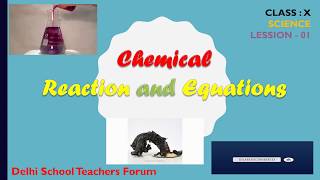 01 । CHEMICAL REACTION and EQUATION । 10 CLASS CBSE [upl. by Henryson]