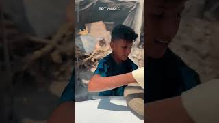 BeautifulQuranRecitation By Palestinian Boy While Preparing BreadsubscribeIslamistrueonereligion [upl. by Oderfodog]