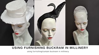 Using curtain buckram for hat making [upl. by Pul]