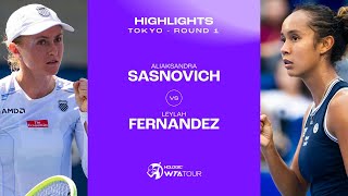 Aliaksandra Sasnovich vs Leylah Fernandez  2024 Tokyo Round 1  WTA Match Highlights [upl. by Annabelle]