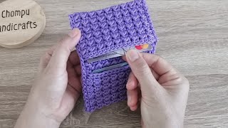 Crochet card holder  Easy and quick to make Step by step [upl. by Ferrigno]