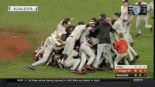 NCAA Baseball Super Regionals Oregon State downs Vanderbilt to advance to College World Series [upl. by Assirram121]