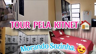 Tour pela minha kitnet  Morando sozinha  Kitnet de 3 cômodos  Mostrei tudo 😍 [upl. by Glennis9]