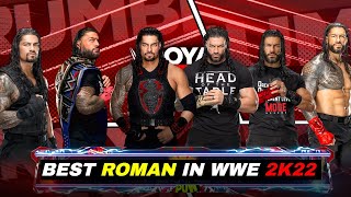 Which Roman Reigns Is The BEST In WWE 2K22 [upl. by Elyrehc]