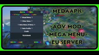 Arena of Valor Mod Menu 15513  EU   MEGA MOD MENU [upl. by Keslie228]