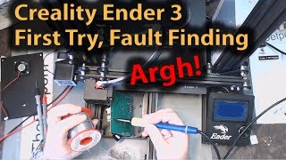 🔴 390 Creality Ender 3 3D Printer First try and Fault Diagnostics [upl. by Lad238]