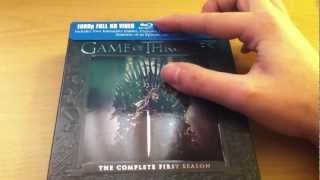 Game of Thrones The Complete First Season Bluray Unboxing [upl. by Nolie]