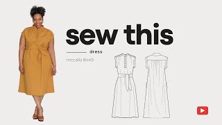 sew with me  mccalls m8449  view c  sewing [upl. by Evita]