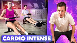 15 MIN  CARDIO HIIT INTENSE sur rameur  ventre plat [upl. by Angil]