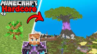 I Built the LARGEST MEGA TREE EVER in Hardcore Minecraft 120 Survival again [upl. by Aenal]