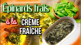 Épinards à la crème  Recette simple rapide et délicieuse que tout le monde adorera [upl. by Pahl]