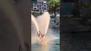 Flyboard montage  water jetpack water world this is to high shorts [upl. by Adnohsed]