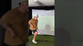 Nice little 423 yard drive on the simulator golf golfswing golfer longdrive longdrivegolf [upl. by Spratt758]