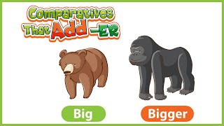 Comparative Adjectives  Basic English Grammar for Kids  English Learning  Kids Learning Video [upl. by Afira606]