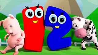 One Two Buckle My Shoe  3D Nursery Rhymes  Kids Songs by Farmees [upl. by Halie]