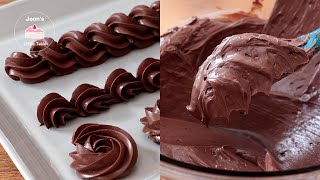 Simple Chocolate Buttercream Frosting  no powdered sugar no cream no condensed milkSubtitle on [upl. by Eiclud488]