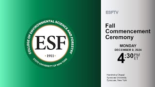 ESF Fall 2024 Commencement [upl. by Ardnossac]