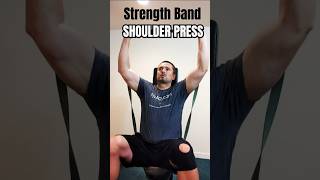 Resistance Band Exercise  Shoulder Press shoulderworkout resistancebands [upl. by Halyahs869]