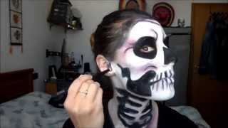 Skull Halloween Makeup Tutorial [upl. by Neelahs]