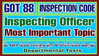 DEPARTMENTAL TESTS GOT PAPER CODE 88 AP INSPECTION CODE  INSPECTING OFFICERS GOT 88 [upl. by Cresa135]