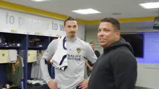 Ibrahimovic incontra il Fenomeno Ronaldo e reagisce così [upl. by Josi982]