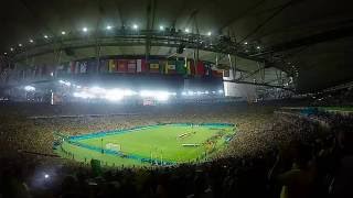 Brasil vs Alemanha Rio 2016 Hino Nacional Cerimônia de Premiação Maracanã [upl. by Whale]