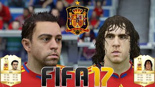 FIFA 17  New Legends with Game Faces  Spain  Xavi Puyol Raul amp more [upl. by Ojimmas]