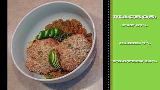 KETO Crispy Coconut Chicken with Yellow Curried Veggies MACROS INCLUDED [upl. by Akym]